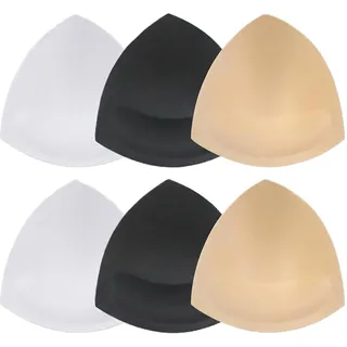 3 Paar Triangel-BH-Pads für Damen, herausnehmbare Push-Up-Sport-BH-Körbchen, BH-Einsatz für Bikini-Oberteil, Badeanzug