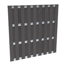 Sichtschutzzaun-Element WPC Aluminium Anthrazit 180 cm x 180 cm