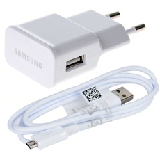 Original Samsung Ladegerät ETA-U90 | Ladegerät 2 Ampere ETA-U90EWE Weiß Bulk Micro USB