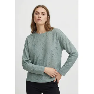 Langarmshirt ONLY "ONLSMILLA LIFE L/S TOP JRS", Damen, Gr. L, abyss, Jersey, Obermaterial: 95% Polyester, 5% Elasthan, unifarben, loose fit Po-bedeckend, Rundhals, Shirts Langarmshirt