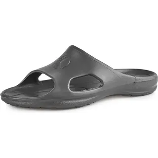 Ladeheid Damen leichte Eva Badelatschen Gartenschuhe Badepantolette Badeschuhe KL039D (Graphit, 39 EU) - Grau