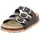 Fussbettpantoffel Schwarz/Silber 37