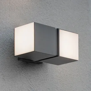 Lutec Außenwandleuchte Aluminium/Kunststoff/Metall/Stahl 21,3 cm 1000 lm grau
