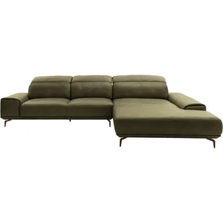 Musterring Wohnlandschaft »MR 2490« Bronze-Fuß, Sitzhöhe 48cm, wahlweise mit Funktionen, Maße 342 x 207 cm, grün