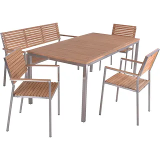 Garden Pleasure Gartenmöbel-Set DENVER, 6-teilig Teak FSC®