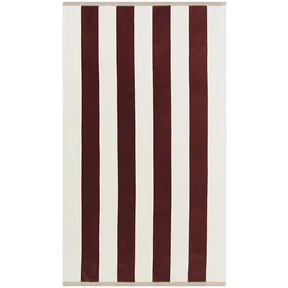 Strandtuch GANT "Strandtuch STRIPE BEACH TOWEL 1er Pack", braun (kastanienbraun), B:100cm, Obermaterial: 100% Baumwolle CO., Handtücher, Strandtuch