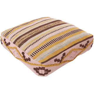 Beliani Pouf Maple Baumwolle Bunt 60 x 60 cm Wohnzimmer, Hocker, Poufs