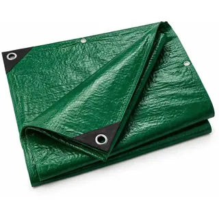 3x4m Schutzplane wasserdicht - 150 g/m2 grün, mit Ösen - Abdeckplane (Packung, 1x Abdeckplane 3x4m), Hochdichte 150 g/m2 - Grün