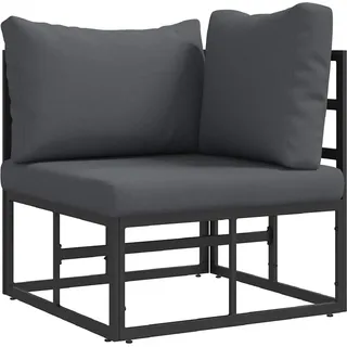 Gartenmöbel Schwarz und Anthrazit 71,5 x 71,5 x 71 cm Metall - Schwarz