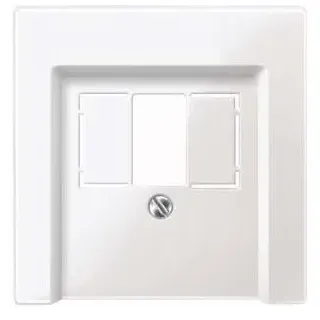 Merten Zentralplatte TAE/Audio/USB, polarweiß glänzend, 1 Stk.