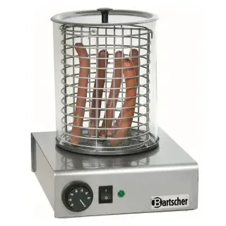 Bartscher Hot- Dog- Gerät, Würstchenwärmer aus Edelstahl mit Wassertank, 1 Stück, 1,25 Liter