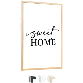 edihome, Bilderrahmen A3, (1 Stück), 29,7 x 42, Holz, Photo Frame, Rahmen din a3, für Diplome, bruchsicheres Acrylglas, für Poster und Bilder, Hoch- und Querformat (Braun, 1 Stück)