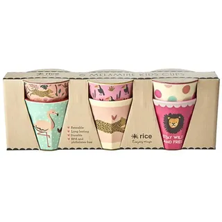 Rice 6 Pcs Small Tasse - Pink / Multicolor - One Size