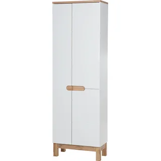 Badezimmerschrank, weiß, 60 cm hoch, 3 Türen, modern - Weiß