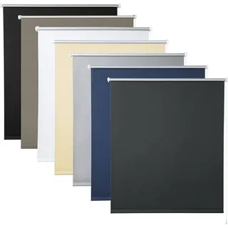 WOLTU Verdunklungsrollo Thermorollo Klemmfix ohne Bohren Anthrazit : 80x130cm(BxH) Größe: 80x130cm(BxH)
