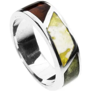 Fingerring OSTSEE-SCHMUCK "- Byrte - Silber 925/000 - Bernstein" Gr. 60, silber (silber 925, silberfarben, weiß), Fingerringe, Damen, 60, Fingerring