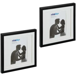 Relaxdays Bilderrahmen 2er Set schwarz 25x35 cm