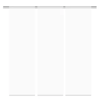 HOME WOHNIDEEN ROMA Schiebegardine Klettband 60 x 245 cm Weiß 3 Stk.