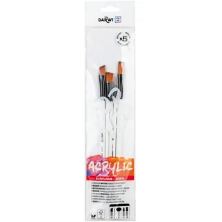 Darwi For You DF1905150K05C - Set de 5 Pinceaux Acrylique moyens