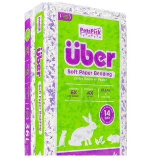 Über - Soft Paper Bedding for Small Animals White purple with lavender 56 ltr - (45053)