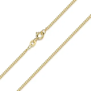 Feine Panzerkette gold 1,7mm aus 925 Sterling Silber für Anhänger K88 | Zarte Halskette für Damen und Herren mit wasserfester Vergoldung in 40-70cm von MATERIA by Matthias Wagner
