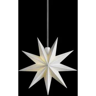 Deco Trend Fensterstern 9 Zacker weiss 11,5 cm Batt. innen
