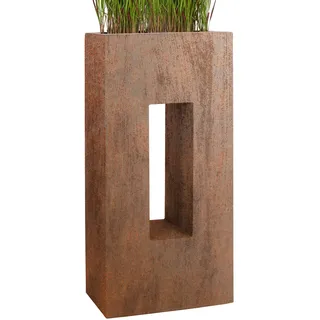 Pflanzwerk® Pflanzkübel Vista Rost Braun 92x45x27cm *Frostbeständiger Blumenkübel* *UV-Schutz* *Qualitätsware*