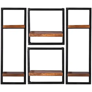 SIT Möbel Almería Wandregal 95 x 25 x 75 cm Schwarz