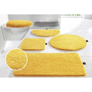 Badematte BRUNO BANANI "Lana, Badvorleger, Badezimmer Teppich" Gr. 5, gelb (lemon), H:25mm, Polyacryl, Badematten, Badematte, Badteppich, Badematten, unifarben, auch als 3 teiliges Set & rund