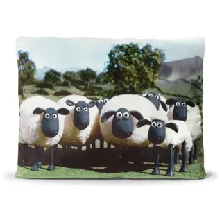 Nici 34353 Kissen Shaun das Schaf + Shirley Schafherde Plüsch 43x25cm bedruckt