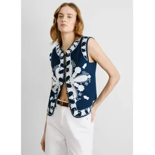 Pepe Jeans für Damen. PL402531 Weste Heaven navy (XS), Lässig, Baumwolle, Marine