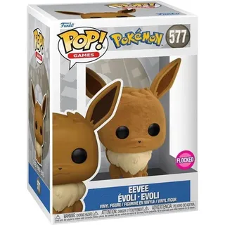 Funko Pokémon - Eevee, Évoli, Evoli 577 Flocked 9 cm