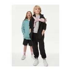 M&S Collection Unisex-Jogginghose mit hohem Baumwollanteil (3-16 Jahre) - Black, Black, 12-13