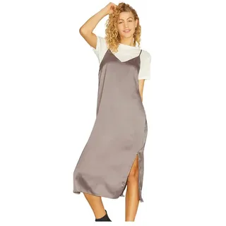 Jack & Jones Cleo Satin Jjxx ärmelloses Midikleid - Brindle - XS