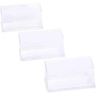 BRYNNBERG Spielkarten Box 3er Set -Transparente Aufbewahrungsbox aus Kunststoff als sicherer und robuster Kartenhalter - Acrylic Card Storage Einfach zu Öffnen und Schließen