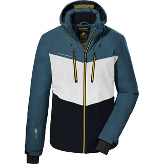 KILLTEC Herren Skijacke/Funktionsjacke mit abzippbarer Kapuze und Schneefang KSW 45 MN SKI JCKT, stahlblau, XL