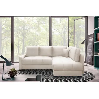 exxpo - sofa fashion Ecksofa EXXPO - SOFA FASHION "Chester, Boxspring Federkern-Polsterung, bequem, Breite 241cm, L-Form", beige (biege), B:241cm H:92cm T:182cm, Sofas, Ecksofa, L-Form, schmale Armlehnen, Bettfunktion u. Bettkasten