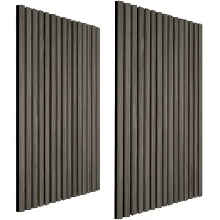 Tectake Akustikpaneel Sonic Wall Eiche grau 2 St. 60 x 120 x 2,1 cm