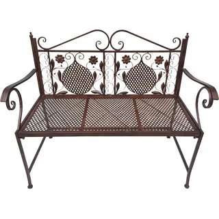 LEX Eisen Bank 109 x 55 x 91 cm, Antik Braun - Braun