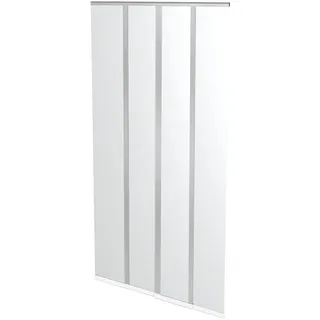 Windhager Insektenschutz Lamellenvorhang Türvorhang, mit vormontierten Beschwerungsleisten, individuell kürzbar, mit Klett- und Abdeckband, 100 x 220 cm, weiß, 04316