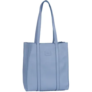 Shopper GABOR "Elfie", Damen, Gr. B/H/T: 30cm x 33cm x 9,5cm, light blau, Polyurethan, clean, gepflegt, unifarben, Taschen Shopper, aus fein genarbtem, glattem Kunstleder und mit einem Logo Rubber Patch