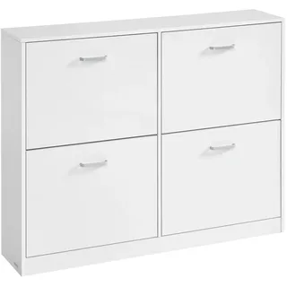 VASAGLE Schuhkipper 105,5 x 82,7 x 24 cm weiß / weiß