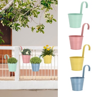 Cepewa Übertopf 4er Set Pastell Springflower │ Blumentopf zum Hängen Ø 13cm rosa gelb grün blau │ Topf für Blumen Kräuter Pflanzen (1 x 4er Set Übertopf Pastell Ø13cm)