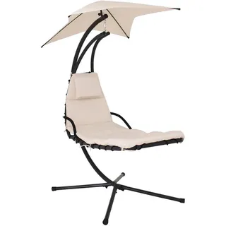 Home Deluxe San Remo Dunkelgrau/Beige 2-Sitzer