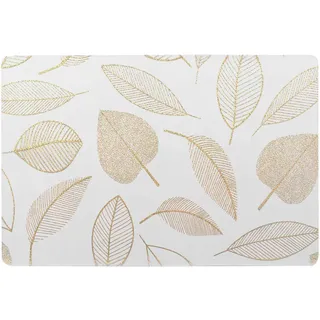 ‎douceur d'Intérieur Feuillette Tischset (30 x 45 cm), Gold, bedrucktes PVC