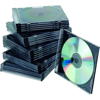 Q-Connect KF02210 Edv-Zubehöre CD Hülle SlimCase 25 stück schwarz/transparent
