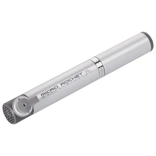 Topeak Micro Rocket Alu Fahrradpumpe aus gebürstetem Alu Silber Einheitsgröße