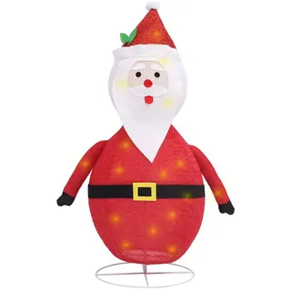 vidaXL Weihnachtsmann LED Luxus-Gewebe 60 cm Rot