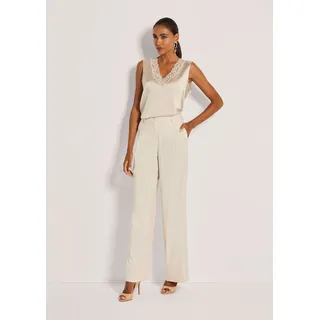 Madeleine Bundfaltenhose Nadelstreifen Beige 21