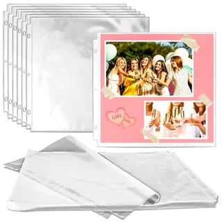vmiapxo Scrapbook-Seitenschutzhüllen 30,5 x 30,5 cm 100-tlg. transparent